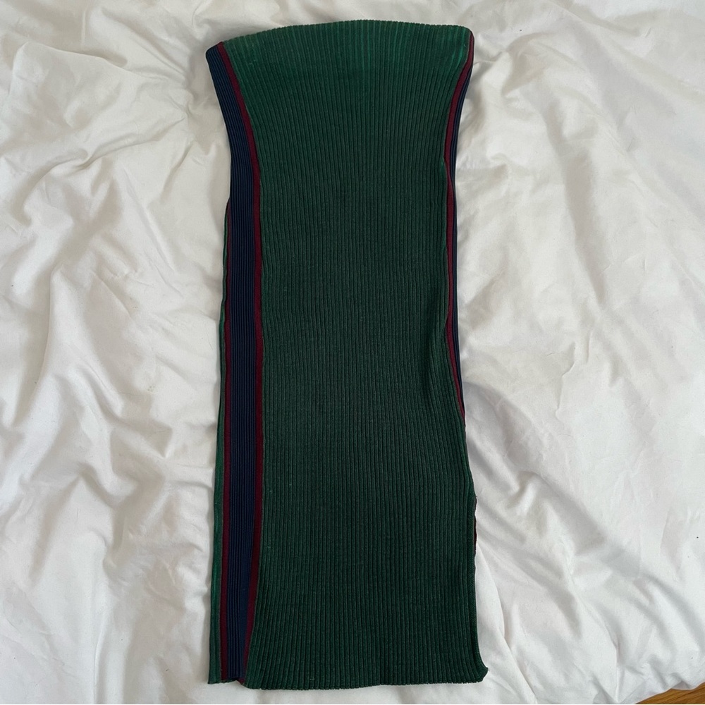 “The Peaks” Ribbed Pencil Slit Skirt